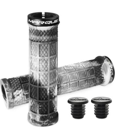MARQUE Grapple MTB Grips - Single Lock On Collar for Mountain Bike Handlebars - Anti-Slip & Comfortable Urban Camo Grips for BMX, E-bike, Scooter & Beach Cruiser - End Plugs Included - Buy Online on GoSupps.com