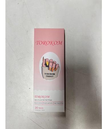 EBANKU Semi Cured Gel Nail Strips - Long Lasting Waterproof Nail Polish Wraps in Yellow and Orange | Includes Cuticle Stick, Nail File, Wipes - DIY Gel Nail Stickers - Buy Online on GoSupps.com