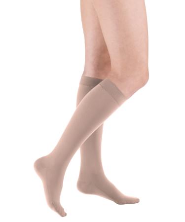 Medi Medive Comfort Knee socks with lace unisex |Short |Particularly soft compression stockings CCL2 for women and men |Cashmere |Size I