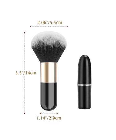Luxspire Flat Kabuki Makeup Brush - Large Soft Face Mineral Powder Foundation & Blush Brush for Blending Makeup - Black & Gold - Buy Online on GoSupps.com