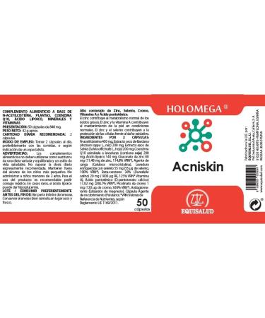  EQUISALUD Equisalud Holomega Acniskin 50 capsules - Buy Online on GoSupps.com