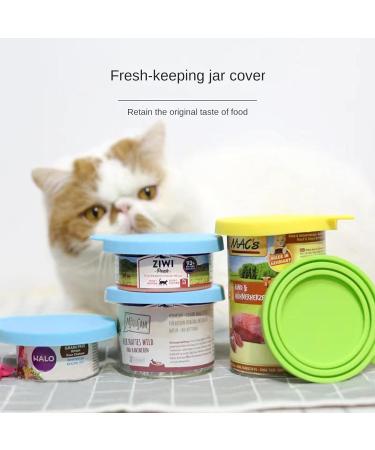 WASYPLSFOI Tin Can Lids Covers Lid Cover for Cans Tins Dog Cat Food Container Plastic 3 Standard Seal with Spoon 3+3 - Buy Online on GoSupps.com