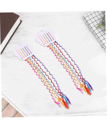 minkissy 3sets Hair Highlights Clip Colored Wigs Birthday Hair Clip Cosplay Hair Wig Fancy Dress Hair Clip Decorative Hairpin Braided Wigs Fake Wavy Hair Braid Wig Women's Ponytail To Weave - Buy Online on GoSupps.com