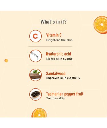 Sirona Natural Vitamin C Body Wash - 200ml Gel with Hyaluronic Acid & Sandalwood for Radiant Skin - Unisex Shower Gel - International Shipping - Buy Online on GoSupps.com