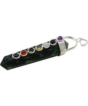 Harmonize Nephrite Jade Pencil Wand 7 Chakra Balancing Therapy PendantReiki Healing Crystel Spiritual - Buy Online on GoSupps.com