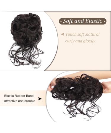 AISI Beauty Messy Bun Hair Extension Updo with Elastic Band (Black Brown) - Buy Online on GoSupps.com