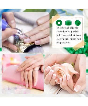 OLYCRAFT 100Pcs Green Nail Drill Bits Caps - Dust Proof Protectors for 3mm Hole Electric Nail Files - Nail Art Tools Dust Cover - Buy Online on GoSupps.com