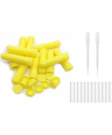 Zison 12 Sets Yellow Essential Oil Inhaler Sticks with Droppers - Aromatherapy Nasal Inhalers (12 Complete Sticks) - Buy Online on GoSupps.com