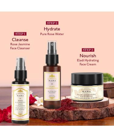 K.am a Ayurved Rose & Jasmine Face Cleanser | Pure Essential Oils | International Shipping Available - Buy Online on GoSupps.com
