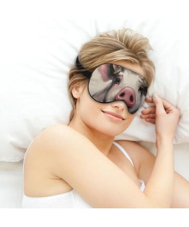 Sleep Eye Mask Wreath of Pigs | Elastic Strap Headband for Men & Women | Sleep, Travel, Nap - Buy Online on GoSupps.com
