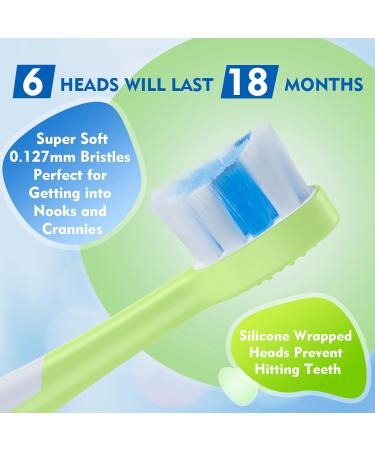 FUMEIKANG Kids Electric Toothbrushes Sonic Rechargeable Tooth Brush for Boys and Grils Smart Timer Power Toothbrush 3 4 5 6 7 8 9 10 11 12 - Green - Buy Online on GoSupps.com