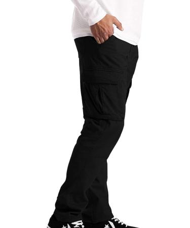 Ronony Men's Cargo Pants - Slim Fit Jogger Jeans for Fitness & Outdoor - XXL Black - Buy Online on GoSupps.com