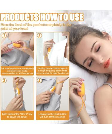 CJBIN Sleep Aids for Adults Sleep Aid Device Mini Hand Held Calm Carry Device USB Charging Calm Carry Sleep Aid Microcurrent Holding Sleep Instrument for Relieve Insomnia Anxiety Relief (Orange) - Buy Online on GoSupps.com