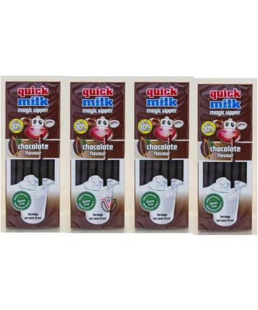 04 x Quick Milk Magic Sipper Choc Straws - Chocolate Flavour - Buy Online on GoSupps.com