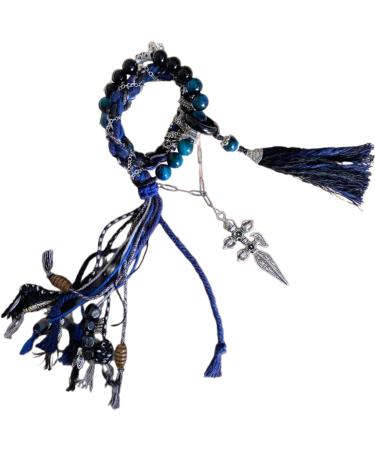 Buy Handmade Chinese Tibetan Bracelet | OralGos Colorful Tassel Bangle - Ethnic Theme Jewelry - Buy Online on GoSupps.com