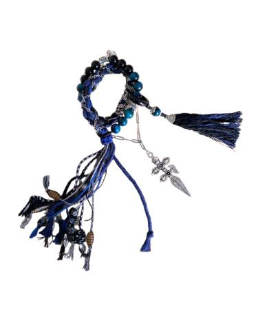 OralGos Colorful Tassel Bangle Ethnic Theme Handwoven Jewelry Handmade Chinese Tibetan Bracelet