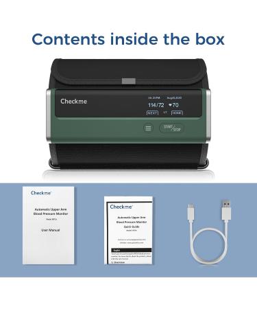 Checkme Blood Pressure Monitor - Bluetooth Upper Arm Cuff Accurate 30 Sec Readings App for iOS & Android 50 Readings Storage FSA/HSA Eligible Green - Buy Online on GoSupps.com