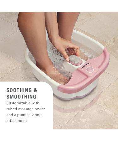 Brookstone Hydro Bubble Foot Spa: Invigorating Massage, Toe-Touch Controls, Heat Maintenance & Pumice Stone - At-Home Spa Experience - Buy Online on GoSupps.com