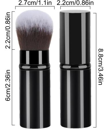 Anulely Retractable Makeup Brush - Multipurpose Telescopic Cosmetics Brushes | Portable Powder Brushes Soft Face Makeup Brush for Sunscreen Bronzing Powder Black - Buy Online on GoSupps.com