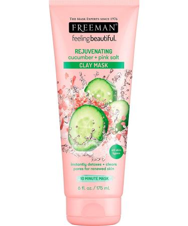 Freeman Facial Cucumber and Pink Salt Clay Mask 6 OZ (1 Pack)