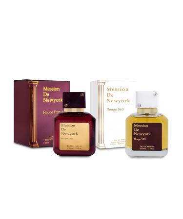 Mession De NewYork Couple Set Perfume for Women/Men Eau De Parfum - Amber Floral Jasmine Bourbon Vanilla & Woods Oriental-Floral Women/Men Cologne with a Modern Twist Elegant 100ml Bottle