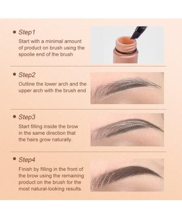SACE LADY Long Lasting Waterproof Eyebrow Cream Gel 2 in 1 Intense Dark Brown Pigmented Tint with Brush - 0.053 Fl Oz - Buy Online on GoSupps.com