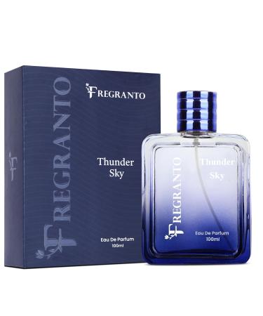 Thunder Sky Perfume For Men - 100 ML | Luxury Long Lasting Fragrance Spray | Eau De Perfum | White Wood Amber - Sweet Floral Fragrance Scent