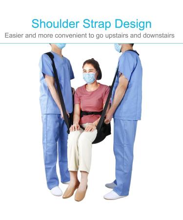 Patient Lift Stair Slide Board - Double Handle Design - Wheelchair Lift Sling with Shoulder - Transfer Seat Pad for Medical Mobility - Emergency Transport Belt - Buy Online on GoSupps.com