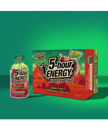 5-hour ENERGY Extra Strength Gamer Shots Apple Bash Flavor 1.93 Fl oz (Pack of 24) Apple Bash 24 Count - Buy Online on GoSupps.com