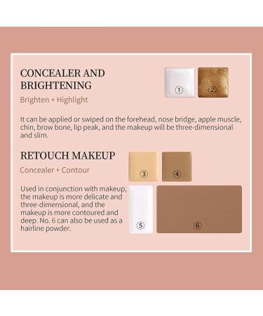 leryveo Concealer Palette - 6 Color Contouring Cream for Beginners Professional Brightening Makeup for Dark Circles Imperfections - Buy Online on GoSupps.com