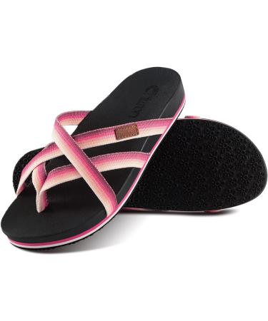 Chillron Women Orthotic Flip Flops - Arch Support Thong Sandals - Size 9 Black - Buy Online on GoSupps.com