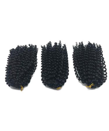 Coolbers 3 Pieces 8 Inch Marley Braids Crochet Hair Extensions - Synthetic Malibob Crochet Braids (8 Inch 1B) for Stylish Hairstyles - Buy Online on GoSupps.com