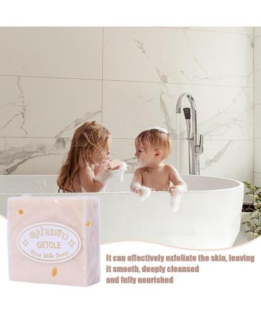 Soothing Milk Soap - Natural Rice Milk Soap Sensitive Skin Rice Milk Soap Cleansing Rice Milk Soap | Nourishing Rice Milk Soap Exfoliatingg Rice Milk Soap Skin Brightening Rice Milk Soap For Body - Buy Online on GoSupps.com