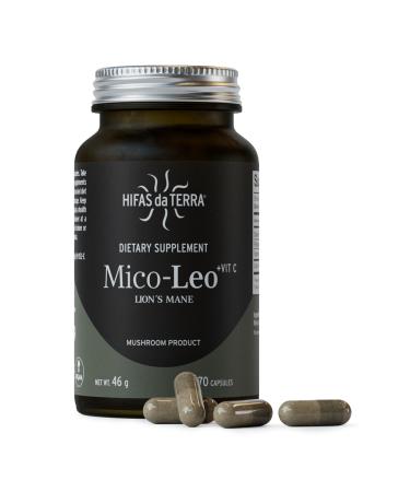 Hifas de Terra Mico-Leo - Organic Lions Mane Supplement Capsules Lion's Mane Mushroom Extract Nootropic for Brain Focus and Memory for Adults - 70 Vegan Capsules