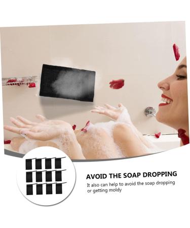 Healeved 20 Pcs Soap Foaming Shower Foaming Scrub Exfoliating Net Nylon Fiber Black - Buy Online on GoSupps.com