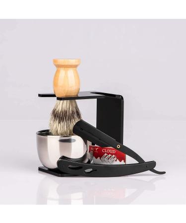 Durable Barber Straight Razor Kit | 10 Double Edge Blades Brush & Bowl | Perfect Shaving Set for Men - Buy Online on GoSupps.com