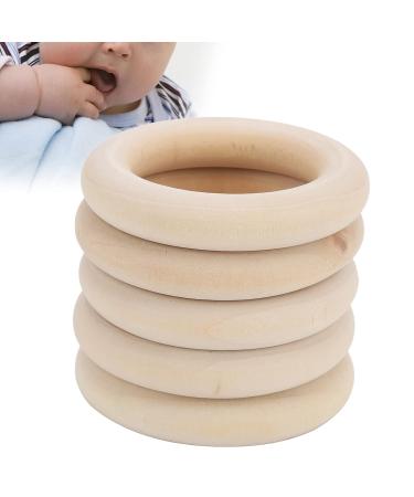 Wood Baby Bite Ring - Washable Reusable Non-Toxic Safe & Durable | 60mm Eco-Friendly Teething Toy - Buy Online on GoSupps.com
