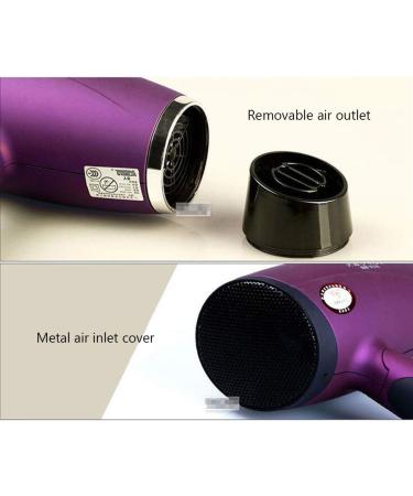 1800W Folding Hair Dryer for Ladies Powerful Travel Hairdryer Portable Fold Handle Grip 3 Heat Cold Shot Button DC Motor Fast Blow Dryer Hair-Dryer Lightweight Quiet Household with Nozzle Purple - Buy Online on GoSupps.com