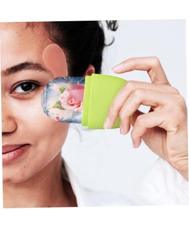 Silicone Face Ice Tray & Ice Roller | Skin Care Tool for Face Massage | Dropship Face Icing Roller Set 11.5x7cm Green - Buy Online on GoSupps.com