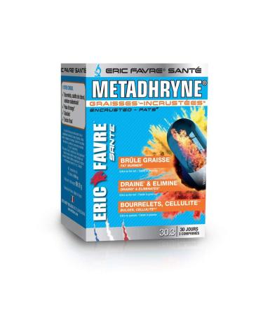 Metadhryne Fat Burner - Drains Eliminates Helps Burn Fat Weight Loss - Fat Burner Women/Men Program 30 days - French Laboratory Eric Favre Tablet