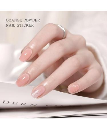 JMEOWIO Semi Cured Gel Nail Strips Cream Orange Pink Gel Nail Stickers Nail Supplies Nail Art Design Decoration Accessories - Buy Online on GoSupps.com