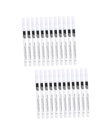 Didiseaon 48 Pcs Eyeliner Pencil White Eyeshadow Stamp Eyeliner Woman Eye Makeup Pencil Wooden Pole Miss Girl