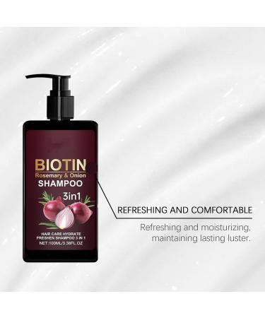  yxcully Onion Rosemary Shampoo for Hair Growth - 3 in 1 Hair Care Nourishing Cleansing Anti Hair Loss Thicker and Stronger Hair Frizz Control - Buy Online on GoSupps.com