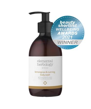 Elemental Herbology Lemongrass & Nutmeg Aromatherapy Body Wash - SLS-Free Rejuvenating Daily Cleanser - 9.8 Fl Oz - International Shipping Available - Buy Online on GoSupps.com