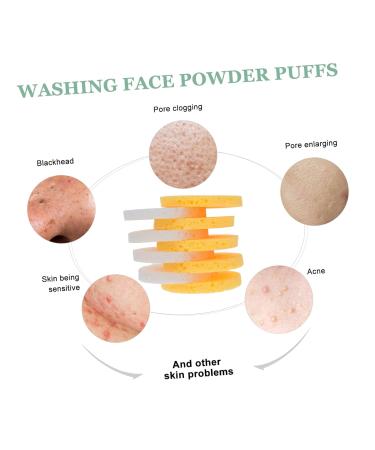 Buy NOLITOY 100pcs Face Wash Body Scrub Sponge | Makeup Powder Puff & Facial Cleaning Pads - Best Beauty Tool for Skincare - Buy Online on GoSupps.com