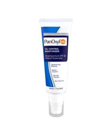 PanOxyl Oil Control Daily Moisturizer  Mattifying Lightweight Facial Moisturizer  Shine Control  Non Comedogenic  Won t Clog Pores  SPF 30  1.7 Oz