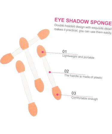 Hemoton 300 Pcs Double Ended Eyeshadow Brush Cosmetic Applicator Eyeshadow Stick Sponge Brush Tipped Oval Makeup Tool Cosmetic Tool Dual-side Latex Sponge Makeup Brush - Buy Online on GoSupps.com