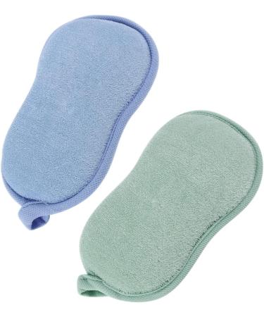 Outanaya 2pcs Face & Body Exfoliator Brush Set | Kids Bath Sponge | Loofah & Shower Ball Exfoliating Kit - Buy Online on GoSupps.com