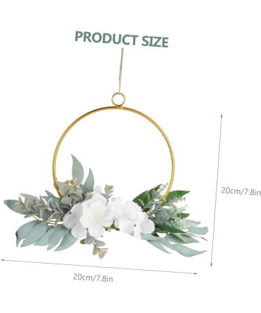 Zerodeko 3pcs Wrought Iron Gate Hanging Wreath Metal Signs Easter Spring Wall Wedding Wreath Wall Wreath Geometric Flower Wreaths for Wall Decoration Iron Craft Roses Props White - Buy Online on GoSupps.com