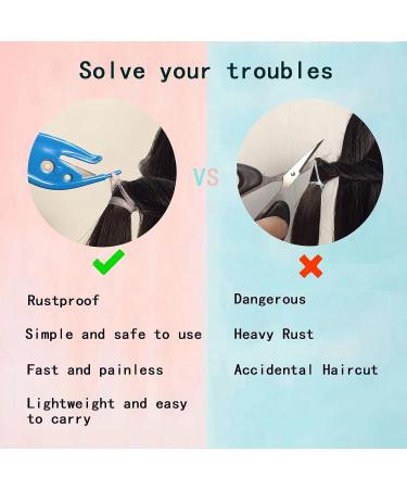 Elastic Hair Tie Cutter for Kids - 3Pcs Hair Rubber Band Remover Tool for Toddler Girls + 50Pcs Colorful Mini Clear Hair Ties - Buy Online on GoSupps.com